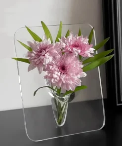 Bình Hoa Acrylic Trong Suốt Dáng Khung Tranh – Lọ Hoa Decor Để Bàn Sáng Tạo Cao Cấp
