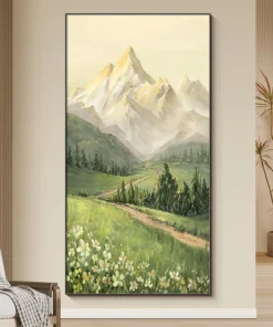 Tranh Treo Tường Khổ Đứng Phong Cảnh Thiên Nhiên 3D – Tranh Decor Lối Đi, Hành Lang, Phòng Khách Sang Trọng
