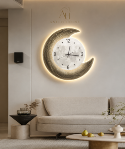 Đồng hồ treo tường LED hình trăng khuyết – Điểm nhấn nghệ thuật cho không gian hiện đại