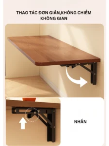 Bàn học gấp gọn, bàn treo tường chất liệu gỗ MDF